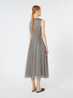 Silk-Blend Organza Dress for Women - Dark Grey - Max Mara UAE