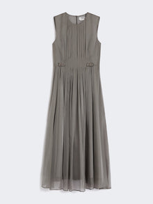 Silk-Blend Organza Dress for Women - Dark Grey - Max Mara UAE