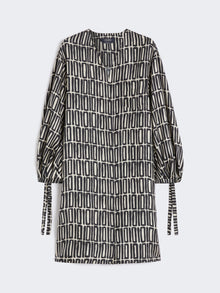 Printed Silk Twill Dress for Women - Black - Max Mara UAE