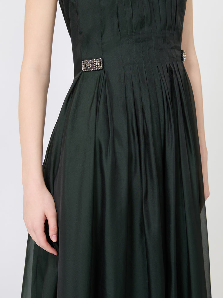 max mara fit-and-flare organza dress