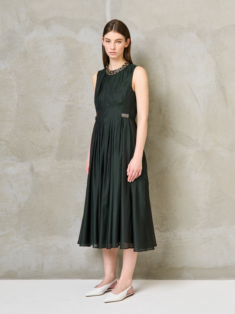 max mara fit-and-flare organza dress