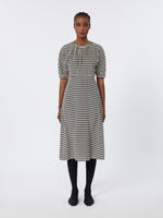 Printed Crepe De Chine Dress for Women - Black - Max Mara UAE