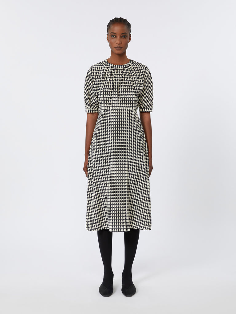 max mara printed crepe de chine dress