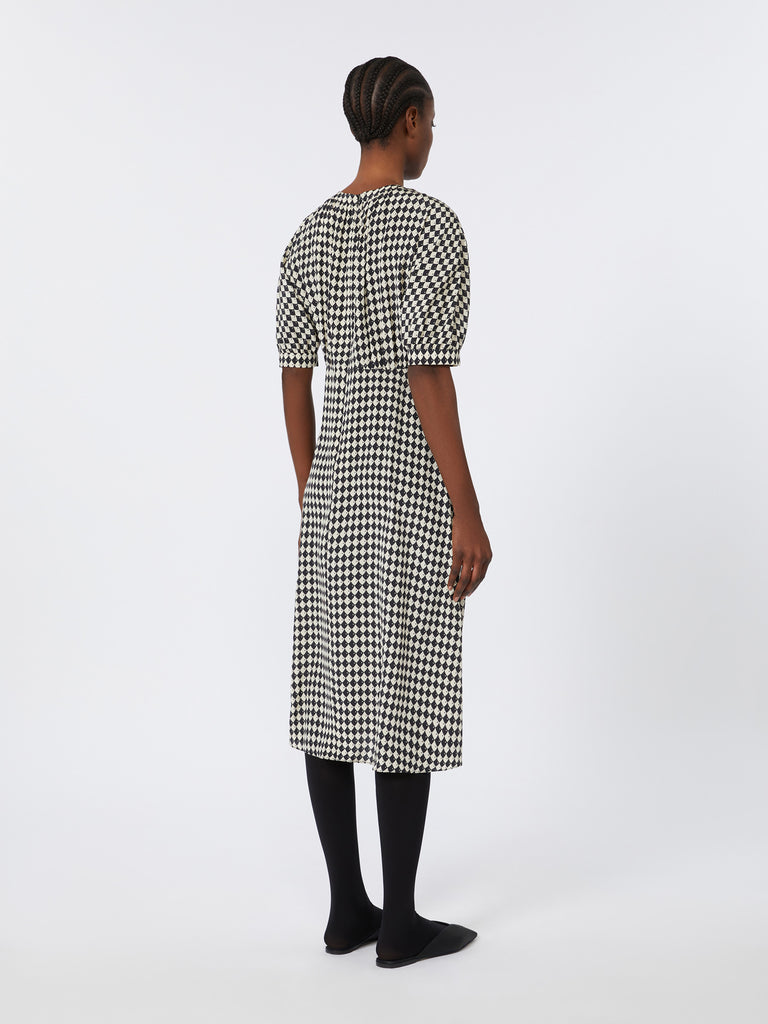 max mara printed crepe de chine dress