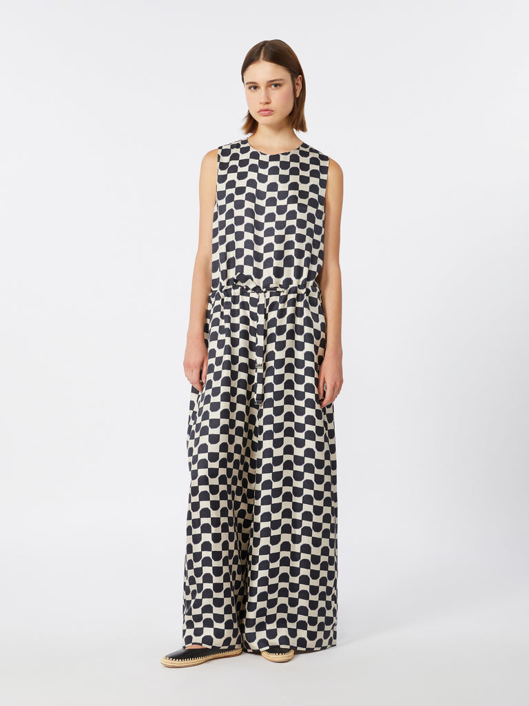 max mara printed silk jumpsuit