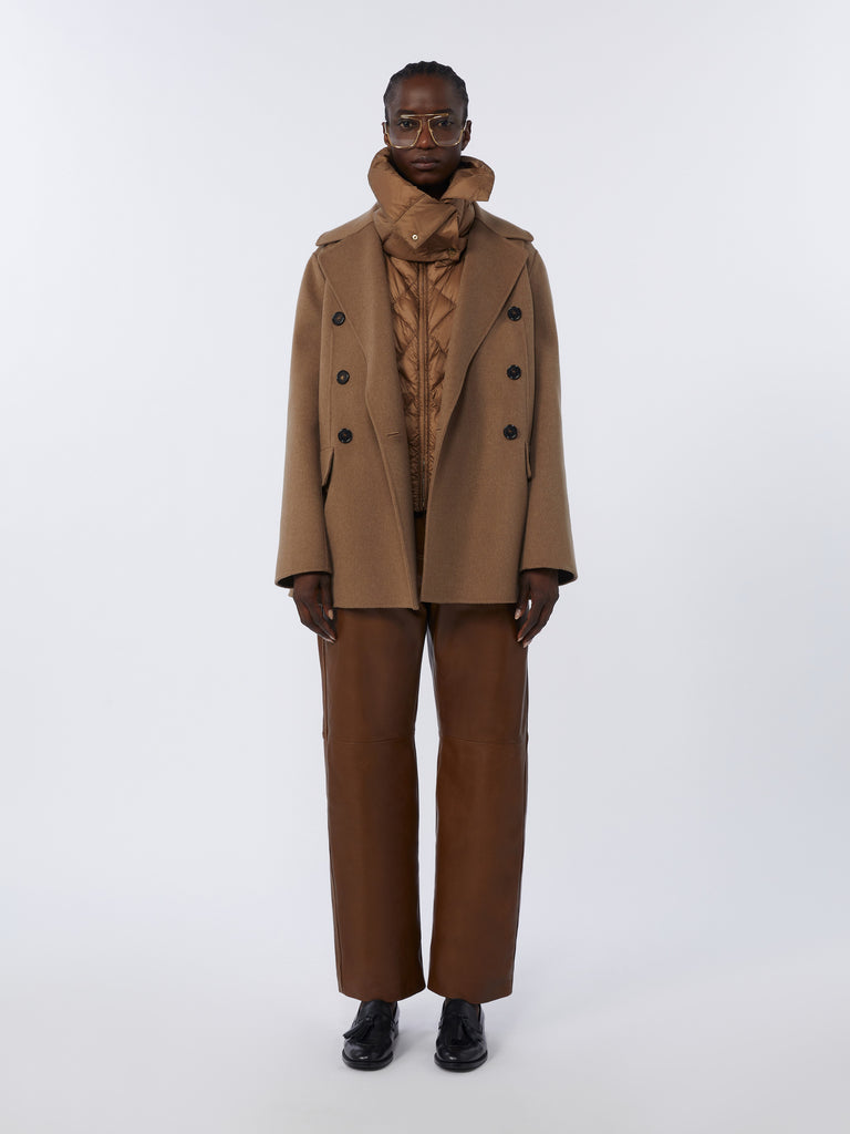 Padded water-repellent nylon canvas gilet