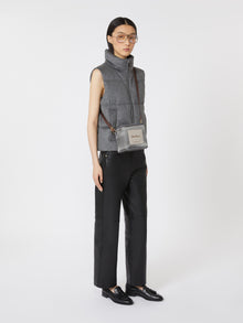 max mara water-repellent padded cashmere and canvas gilet for women