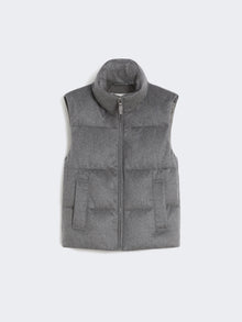 max mara water-repellent padded cashmere and canvas gilet for women