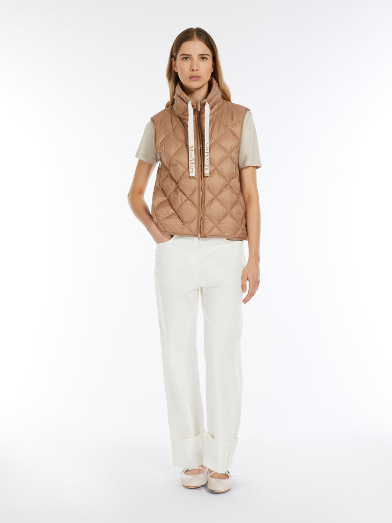 max mara water-repellent canvas padded gilet