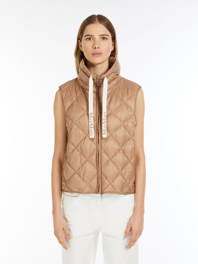max mara water-repellent canvas padded gilet