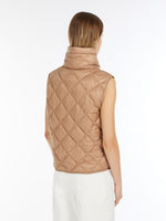 Water-Repellent Canvas Padded Gilet for Women - Camel - Max Mara UAE