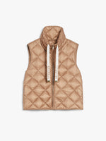 Water-Repellent Canvas Padded Gilet for Women - Camel - Max Mara UAE