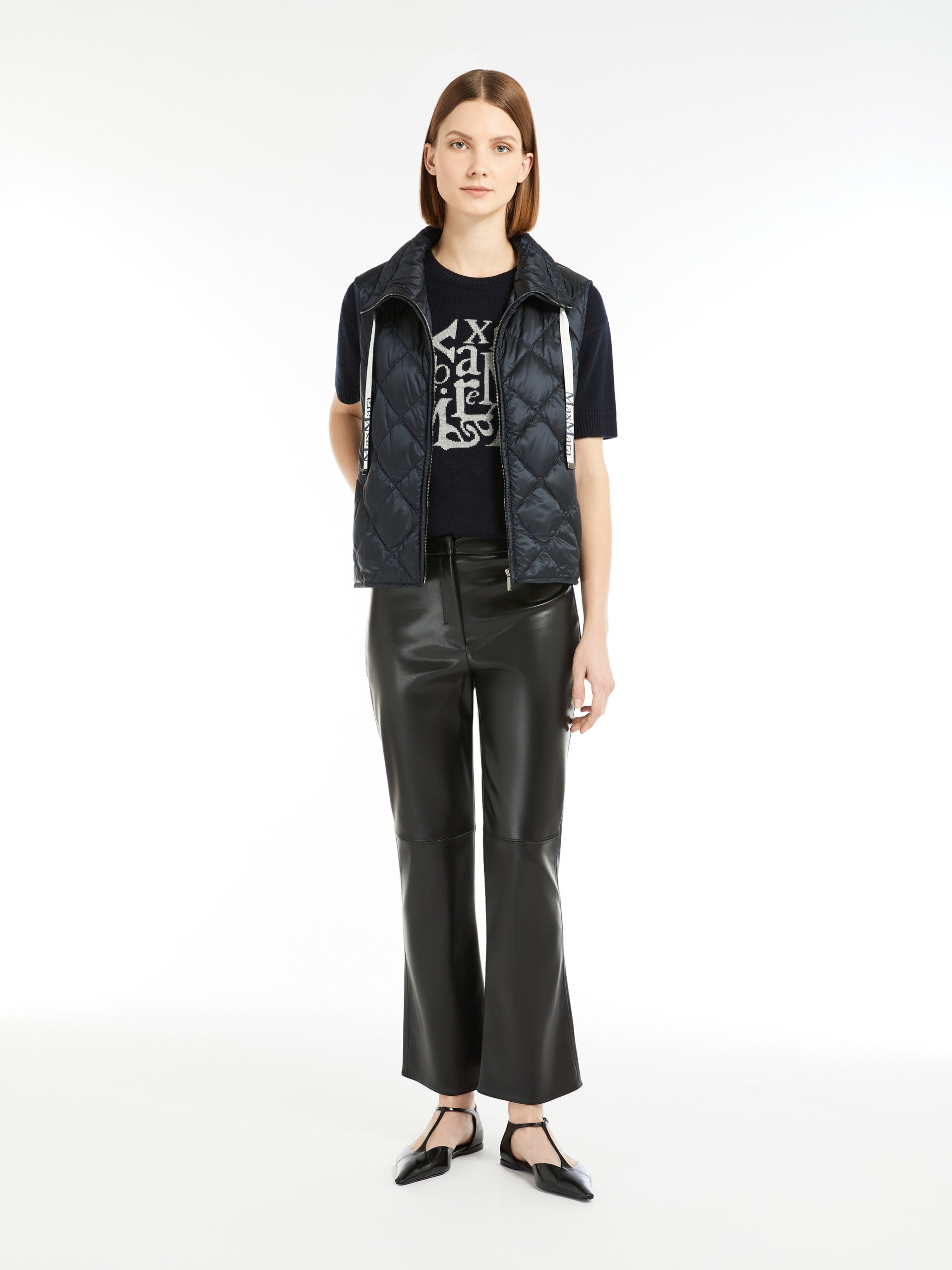 Water-Repellent Canvas Padded Gilet for Women - Ultramarine - Max Mara UAE