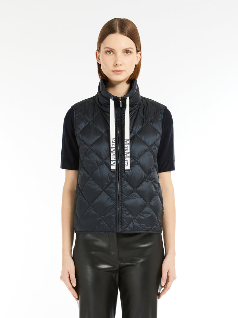 max mara water-repellent canvas padded gilet