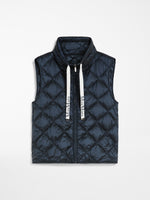 Water-Repellent Canvas Padded Gilet for Women - Ultramarine - Max Mara UAE