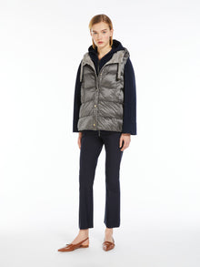 Reversible Gilet In Water-Resistant Fabric for Women - Medium Grey - Max Mara UAE