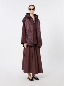 max mara padded, hooded gilet in water-repellent canvas for women