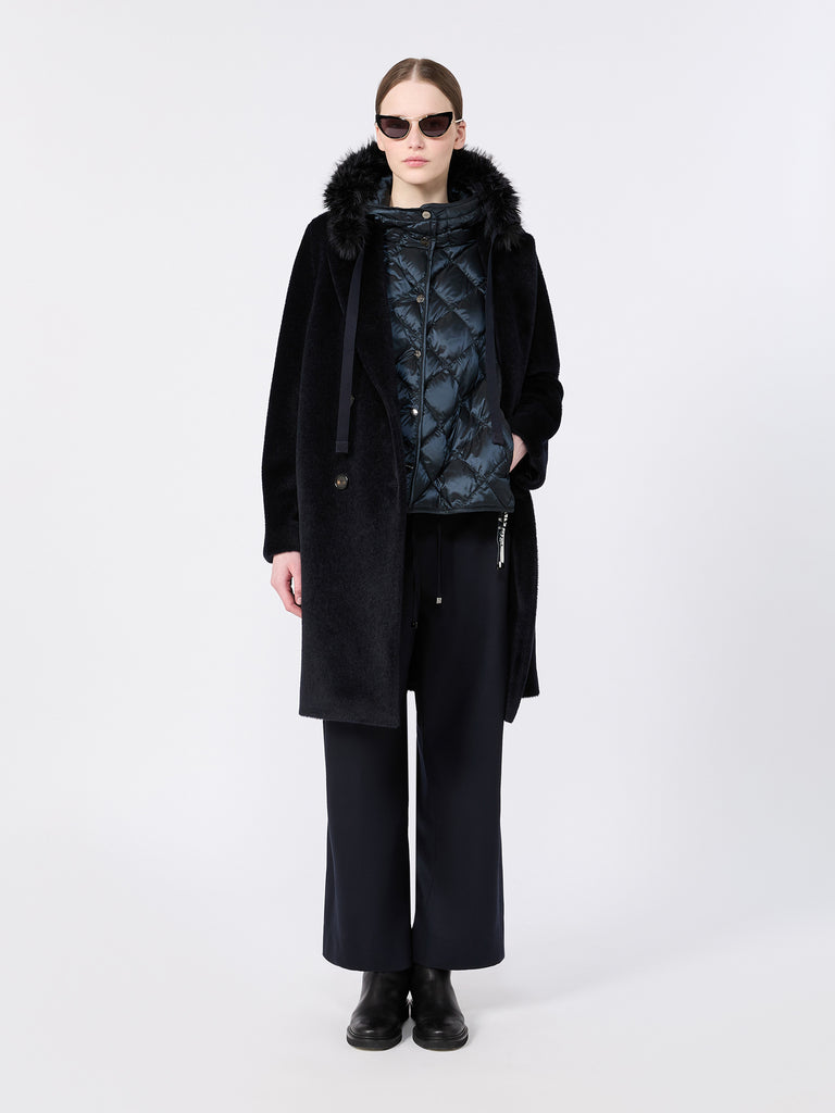 max mara water-repellent iridescent canvas padded gilet