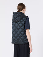 max mara water-repellent iridescent canvas padded gilet for women