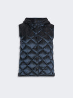 max mara water-repellent iridescent canvas padded gilet for women