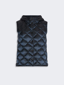 max mara water-repellent iridescent canvas padded gilet for women