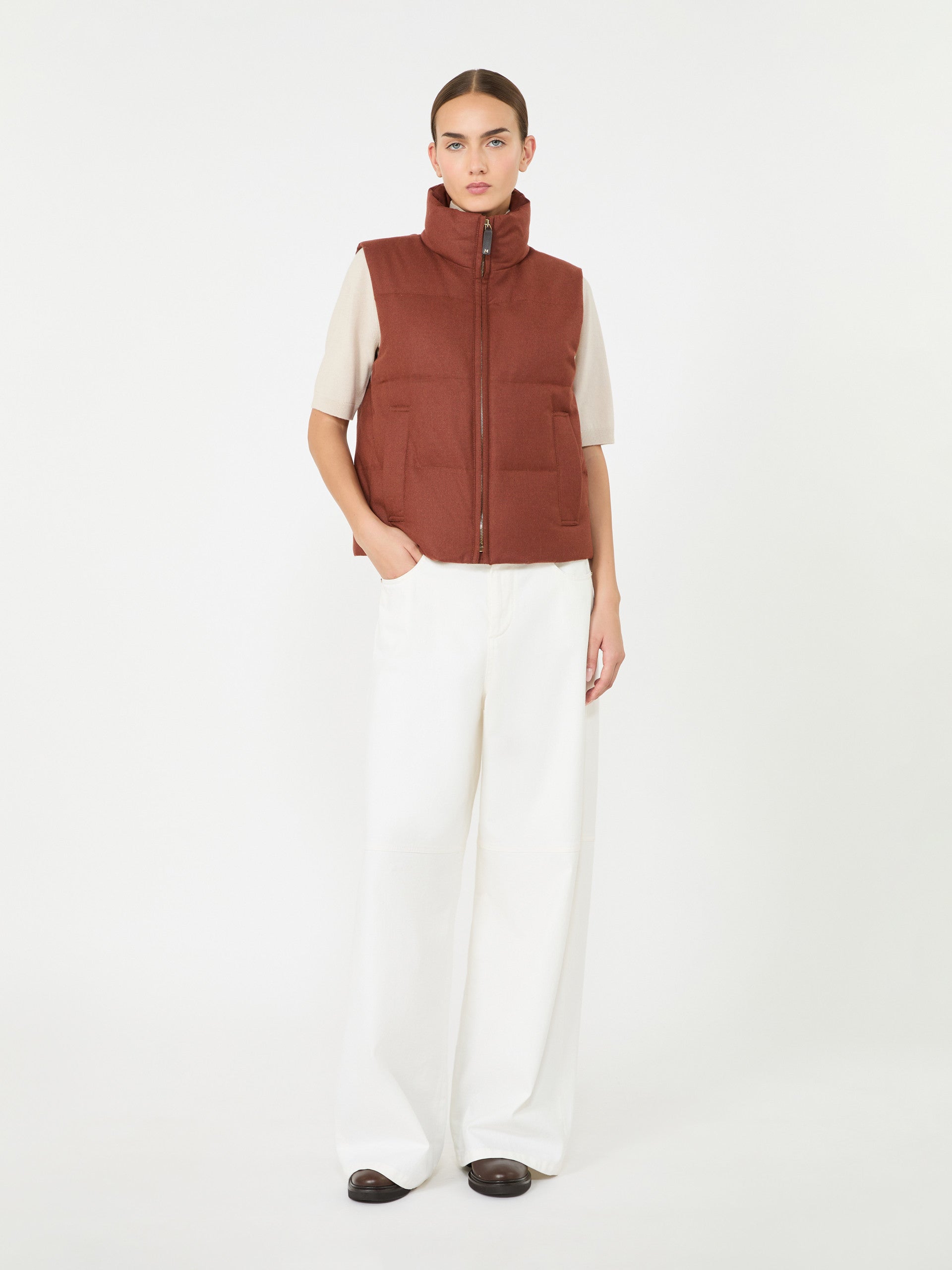 Max Mara Padded cashmere blend gilet for Women