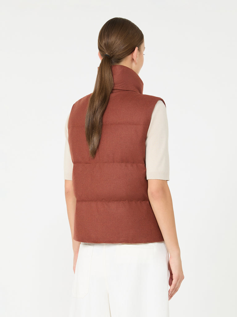 max mara padded cashmere blend gilet