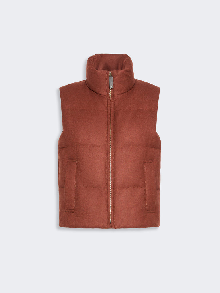 max mara padded cashmere blend gilet