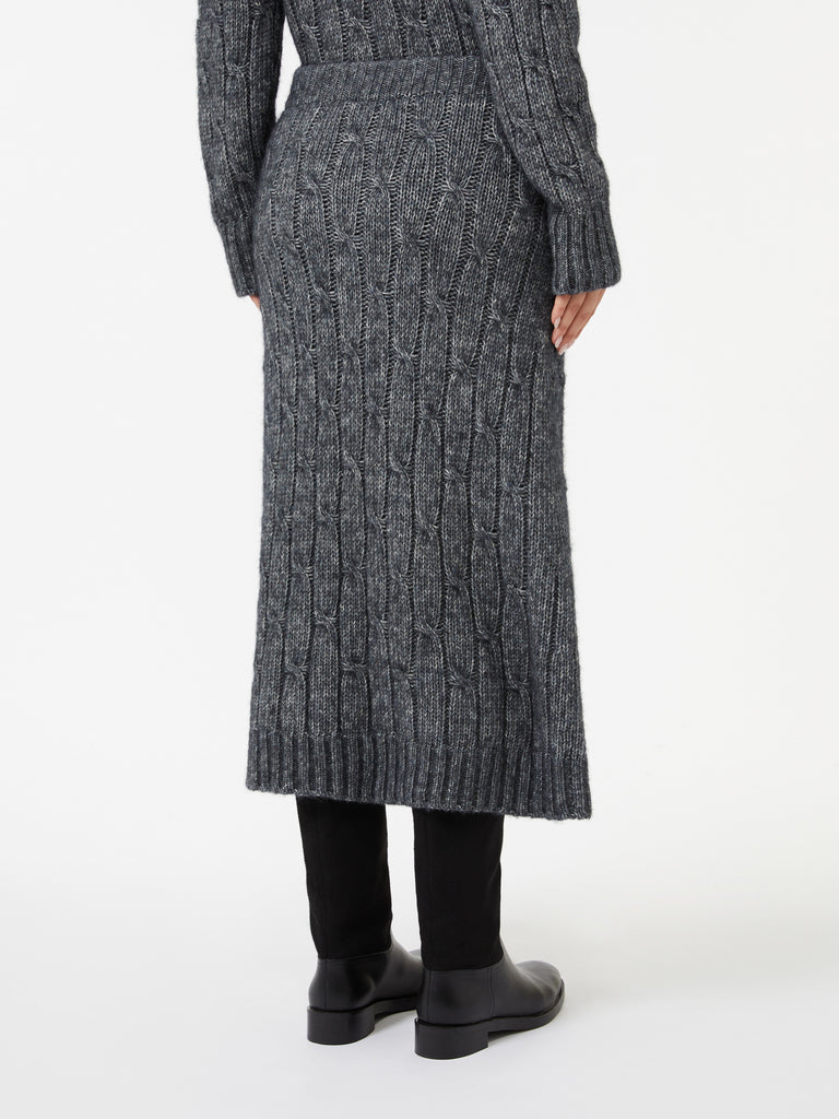 max mara flared alpaca-blend skirt