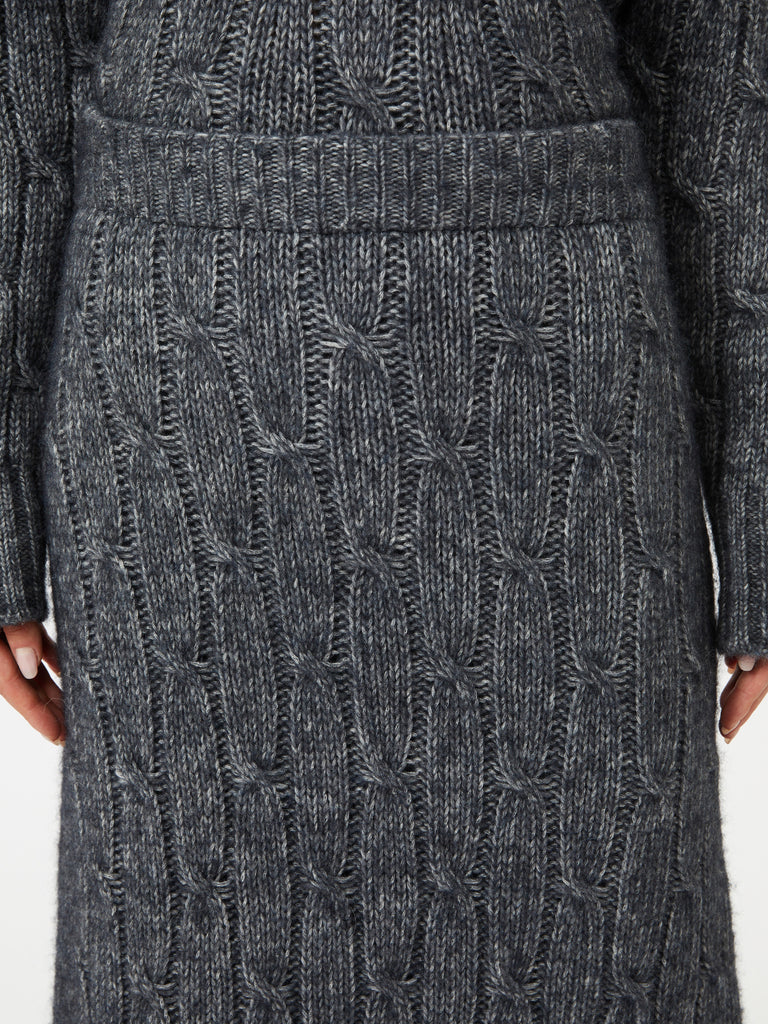 max mara flared alpaca-blend skirt