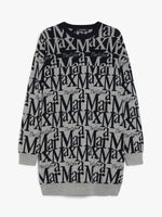 Jacquard-Knit Wool And Cashmere Dress for Women - Pearl Grey - Max Mara UAE
