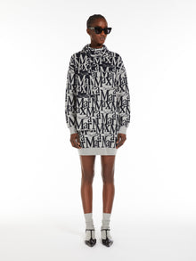 Jacquard-Knit Wool And Cashmere Dress for Women - Pearl Grey - Max Mara UAE