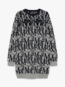 Jacquard-Knit Wool And Cashmere Dress for Women - Pearl Grey - Max Mara UAE