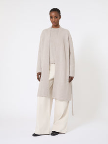 Long Alpaca And Wool Cardigan for Women - Sand - Max Mara UAE