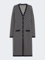 max mara long jacquard wool cardigan for women