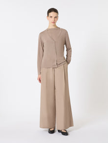 Wool Yarn Cardigan for Women - Turtledove - Max Mara UAE