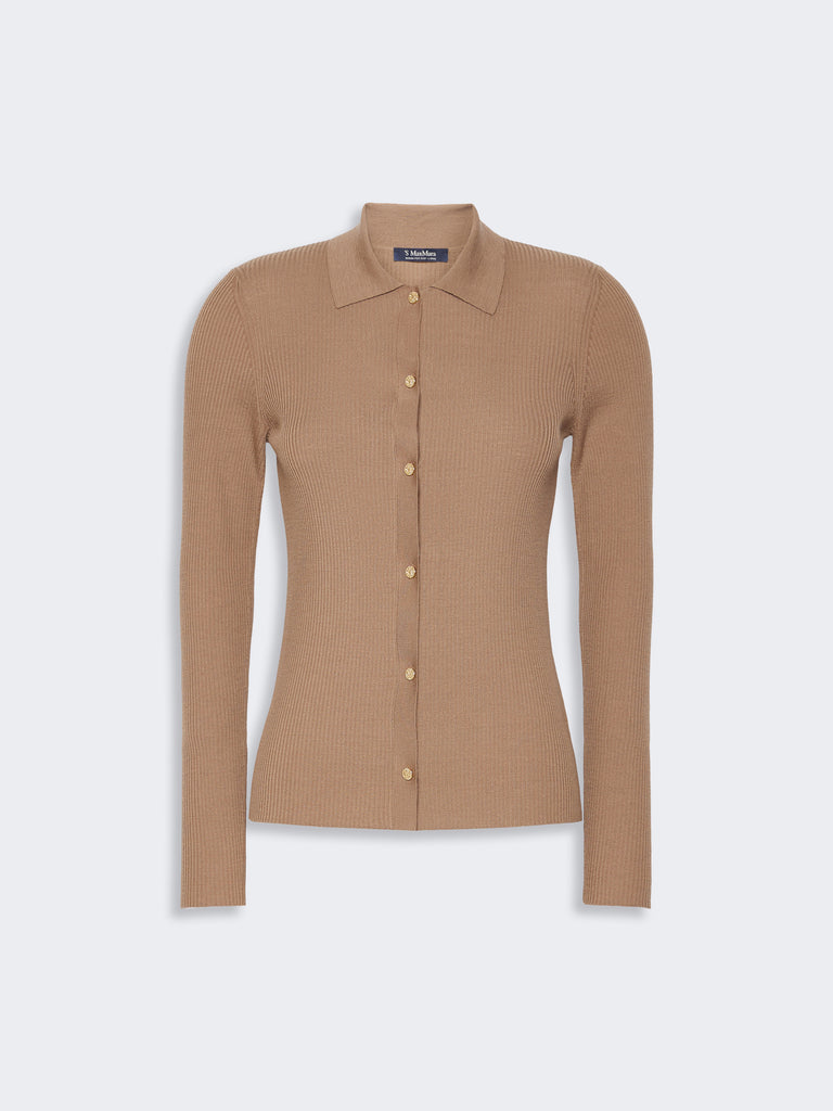 max mara woollen yarn fitted cardigan