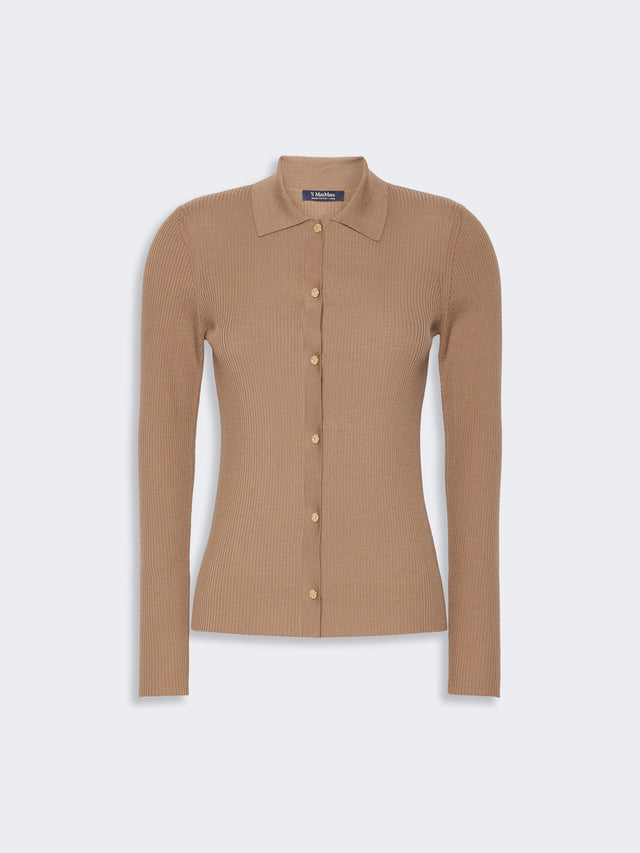 max mara woollen yarn fitted cardigan for women