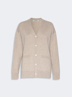 Wool yarn cardigan