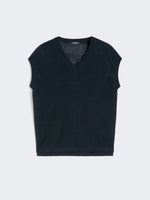 max mara linen yarn waistcoat for women