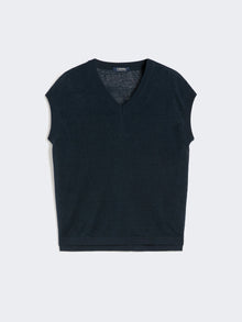 max mara linen yarn waistcoat for women