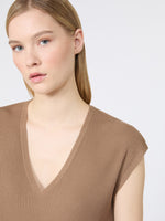 max mara ribbed woollen yarn gilet for women