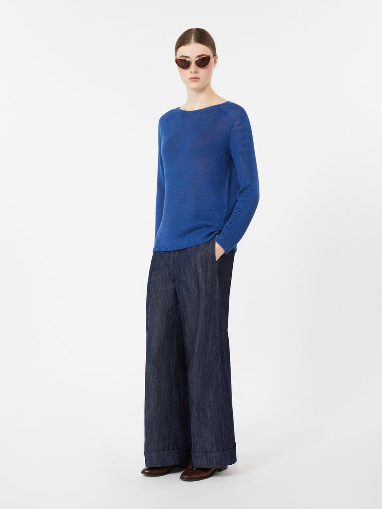 max mara linen yarn basic sweater