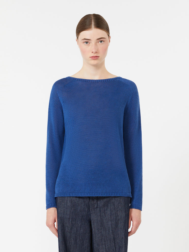 max mara linen yarn basic sweater