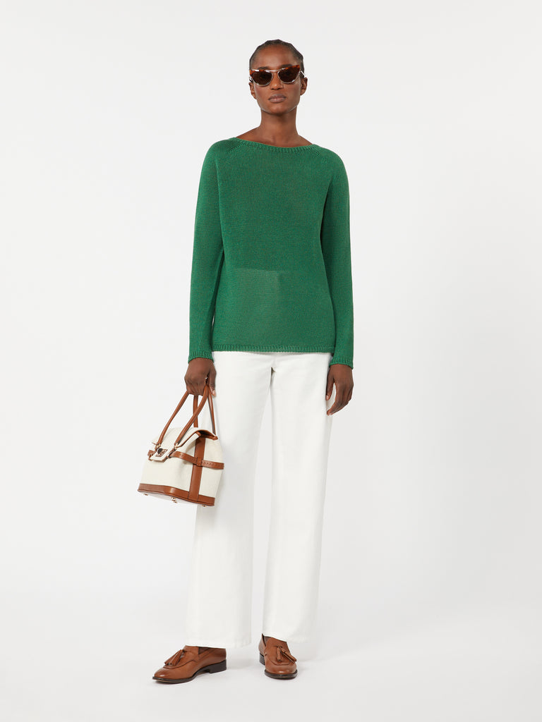 max mara linen yarn basic sweater
