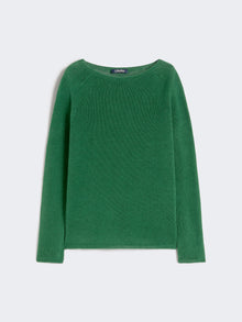 Linen Yarn Basic Sweater for Women - Green - Max Mara UAE