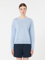 max mara linen yarn crew-neck sweater for women