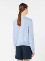 max mara linen yarn crew-neck sweater for women
