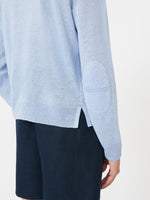 max mara linen yarn crew-neck sweater for women