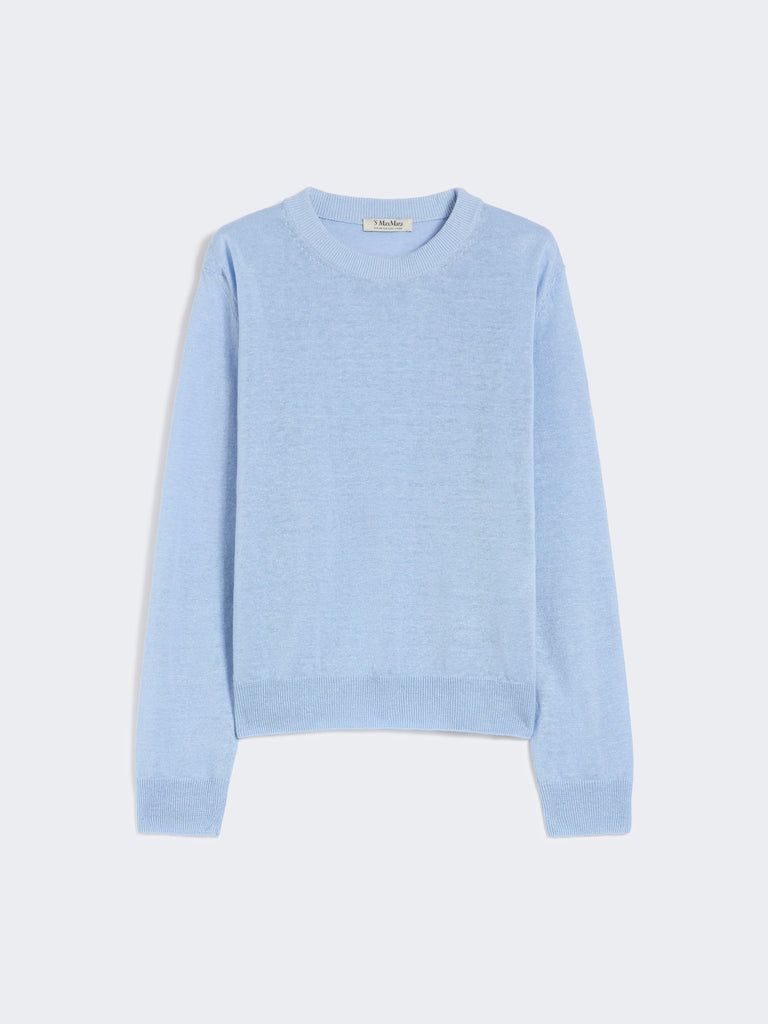 max mara linen yarn crew-neck sweater